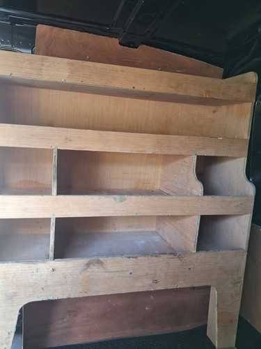 Wooden van racking shelving - van,